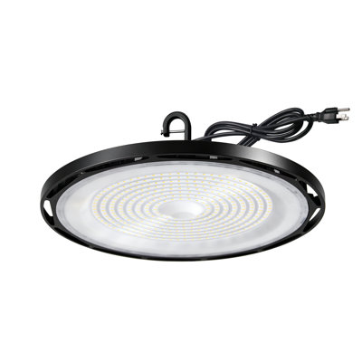 1PK Run Bison 200W UFO High Bay LED Lights, 20000LM, 6500K, 120V LED High Bay Light, Plug & Play, IP65 Waterproof LED Shop Lights for Warehouse Garage Gym Factory
