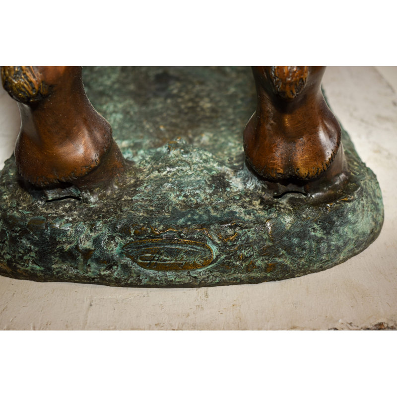 Statue poney debout en bronze Besseris 47 po x 12 po x H 48 po