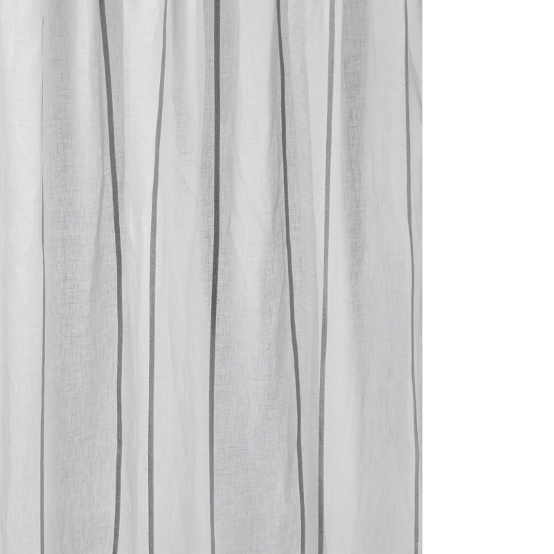 Linen Sheer Single Curtain Panel, 145 W x 298 D cm, Grey