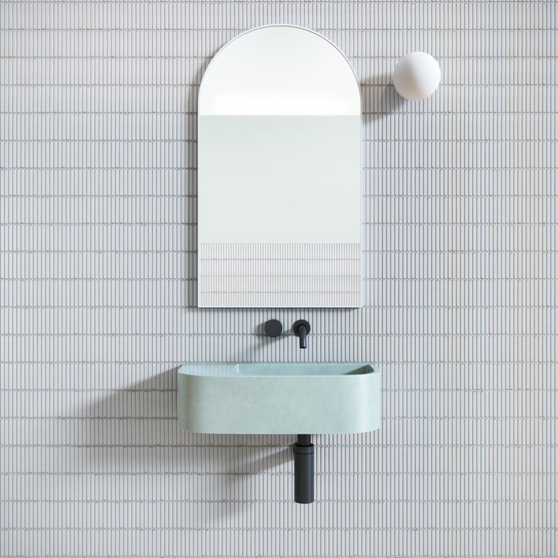 Kira Arched Mirror, White, 22 in. x 38 in.