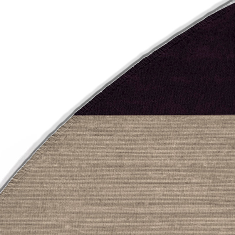 Tapis d'intérieur et d'extérieur à carreaux gris, Rond 5 pi