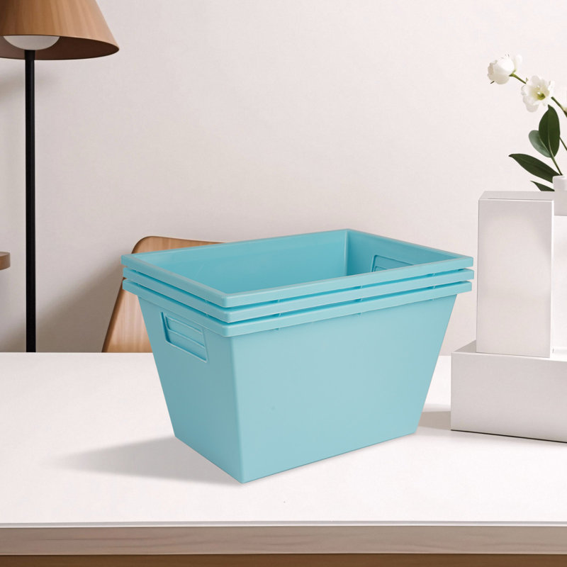 Ensemble de 4 paniers de rangement, bac de rangement en plastique