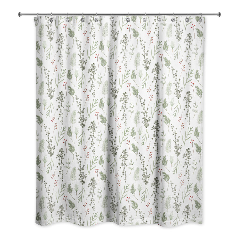 Rideau de douche simple Hermgenes, Blanc