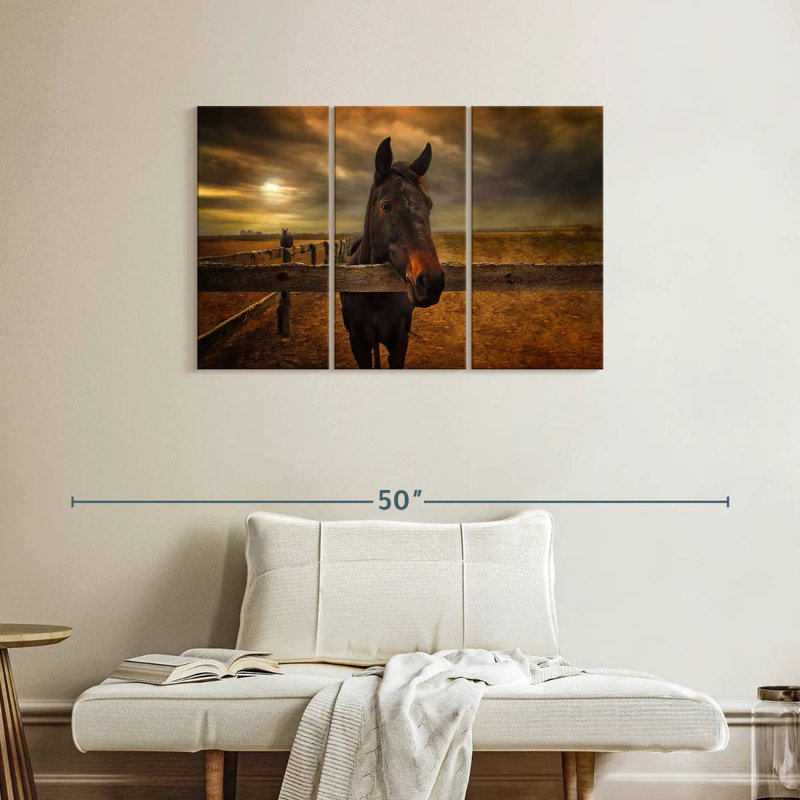 Cheval de ferme, H 24 po x l 38 po
