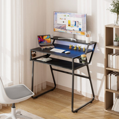 Adjustable Metal Base Computer Desk