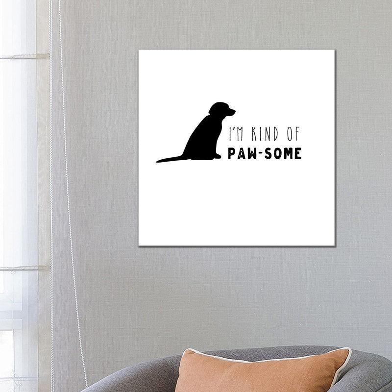Pawesome Dog by Amanda Murray - Wrapped Canvas Print, 66.04 cm H x 66.04 cm W x 3.175 cm D