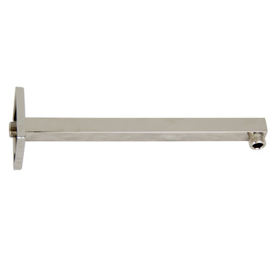 Bras de douche carré mural avec bride Wallmount