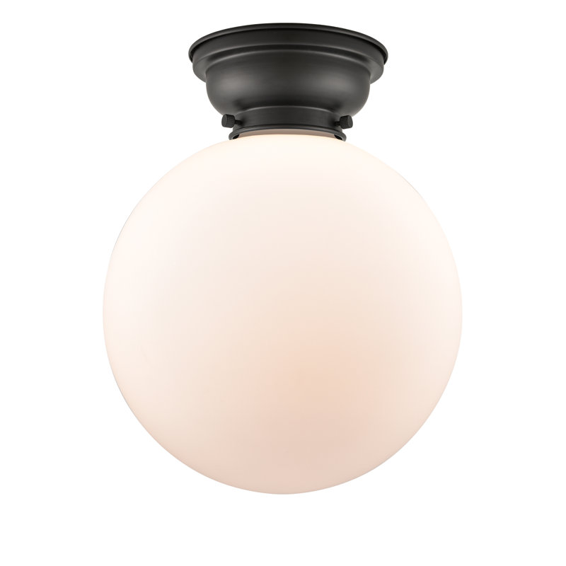 Plafonnier encastré 1 lampe 12 po Alstrom, DEL, Blanc mat, Noir mat