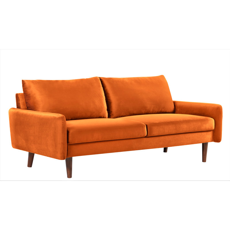 Velours Teniqua, Orange, H 33 po x l 70 po x P 32,2 po