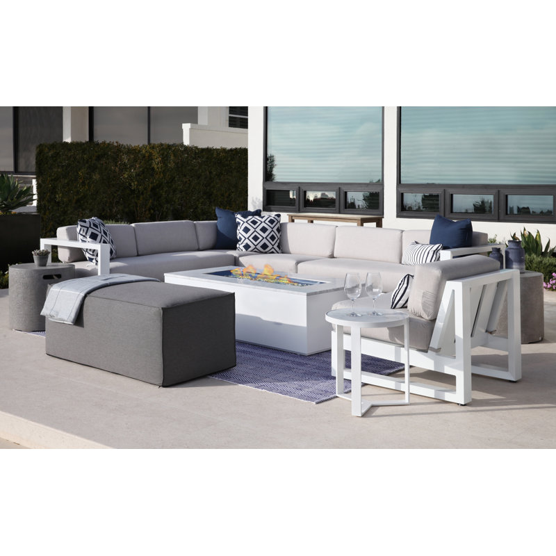 Newport Outdoor 6 - Seat Patio Sectional, Canvas Skyline Sunbrella®