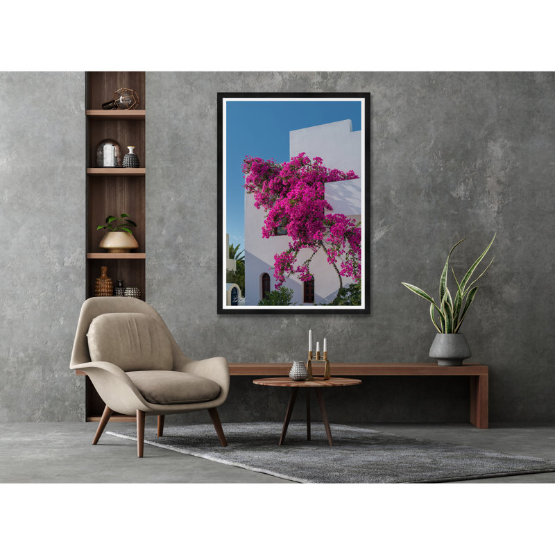 Bougainvillée grimpante I, H 54,75 po x l 37,5 po x P 1,5 po, Noir