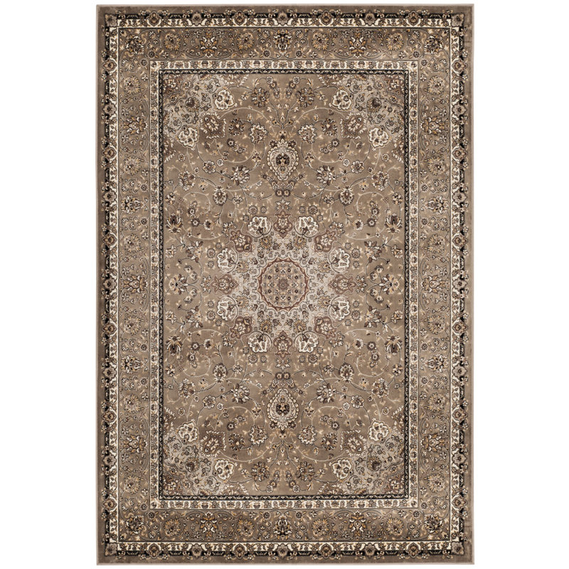 Carolus Viscose Pile Oriental Rug, Rectangle 5'3" x 7'7"