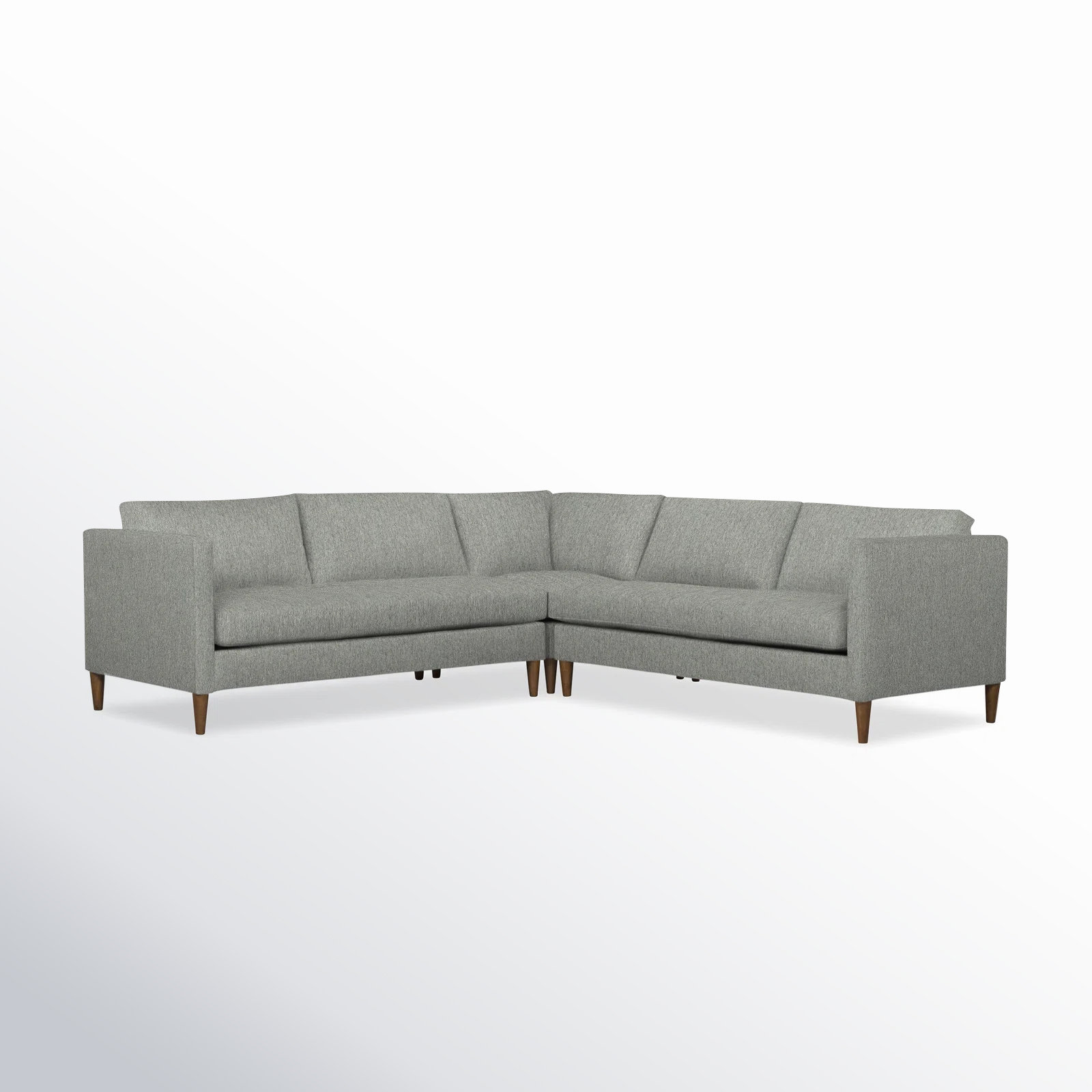 Clifford Sectional, Ticket Smoke Heathered Basketweave