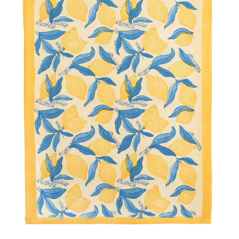Lemon Tree Handmade Floral Table Runnner, 90" W x 16" L