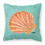 Shells Green/Orange Indoor/Outdoor Throw Pillow