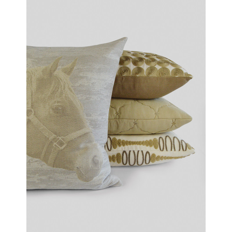 Muffett Pillow Cover & Insert, Sand, Square 24"