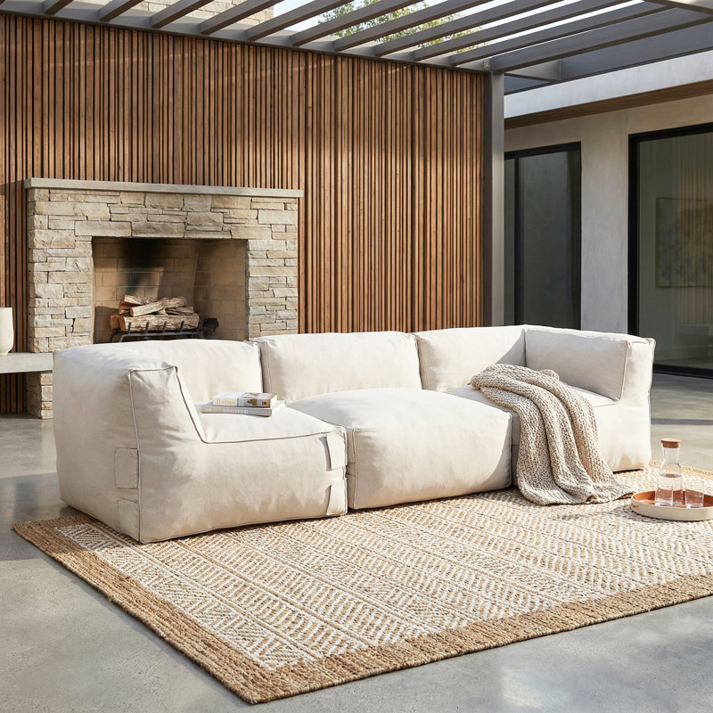 Canapé modulaire Dael 114,6 po, Beige, 3