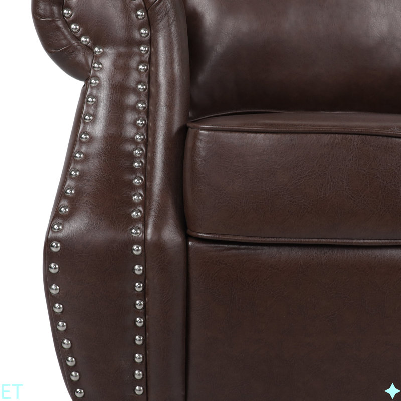 CLUB CHAIR, chaise en similicuir
