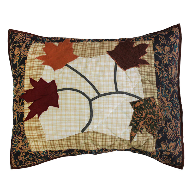 Autumn Bliss Cotton Percale Floral Quilt, Super Queen Quilt + 3 Shams