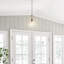 Grand luminaire suspendu en verre texturé à 1 lumière Meya