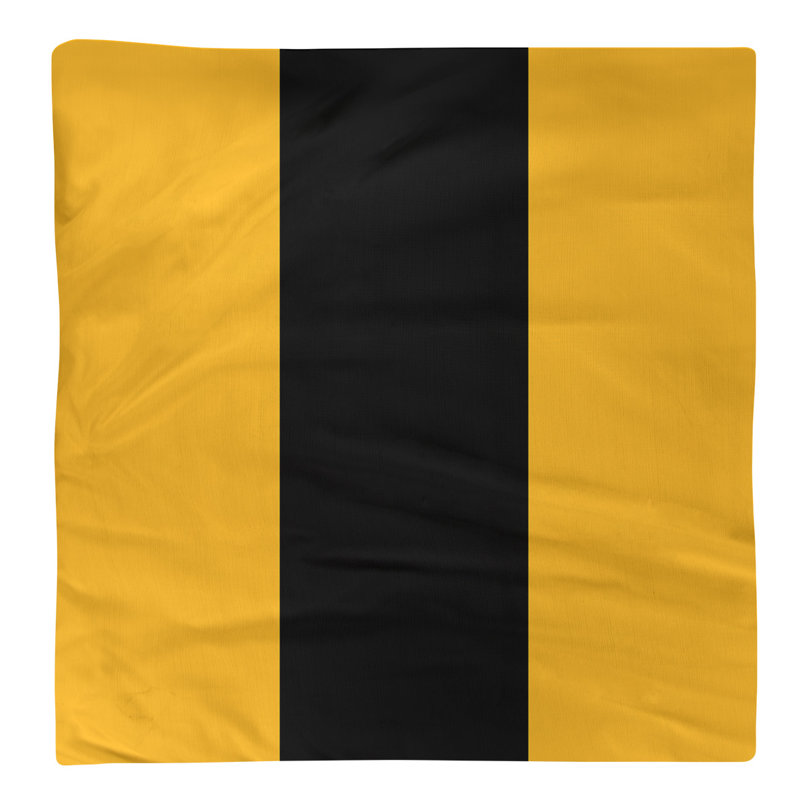 Serviette pittsburgh, 10 po x 10 po, Or Pittsburgh / noir / or Pittsburgh, Polyester