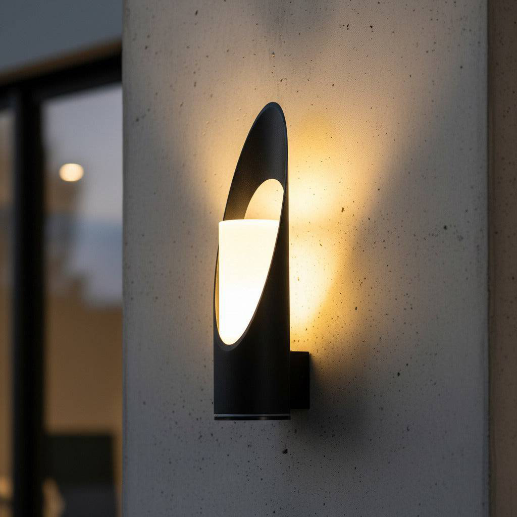 UltraBeam 5 Watt Black Modern Outdoor Wall Light - IP65 rated - 3000k Warm White - 330mm Tall