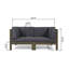 Ensemble de causeuse 2 pièces Oana, gris foncé-1754801044-1754801049