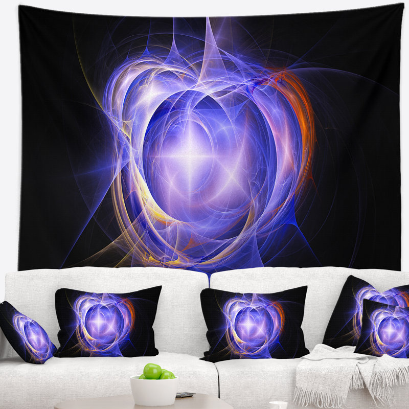 Tapisserie bleue supernova explosion Abstract, H 50 po x l 60 po