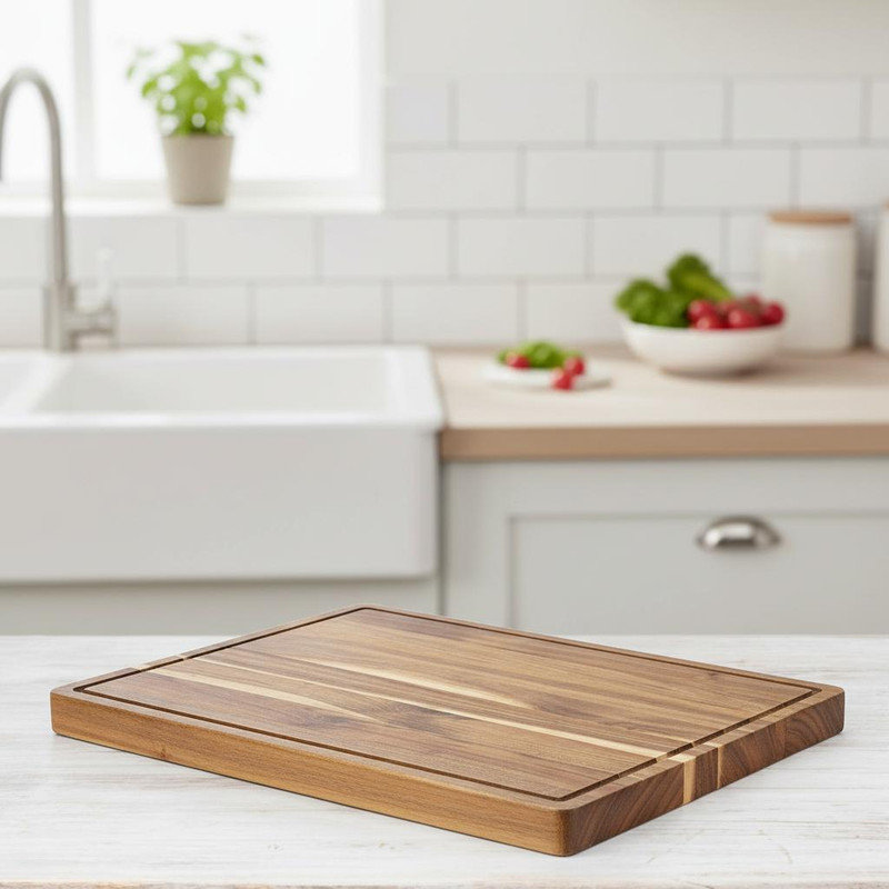 Extra Large Acacia Wood Cutting Board for Kitchen, Large Butcher Block Chopping Board with Juice Groove, Thick Wood Cutting Boards Carving Board for Turkey Meat Vegetables BBQ