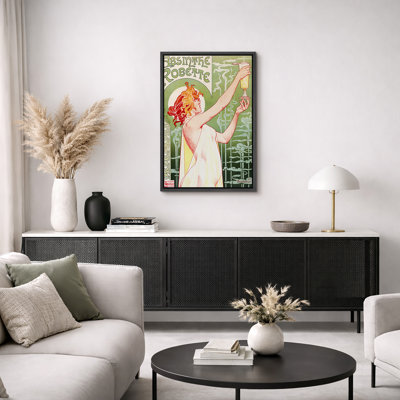 «Absinthe Robette Art Nouveau Lady», art rétro, photos de fées vertes françaises, impression sur toile encadrée