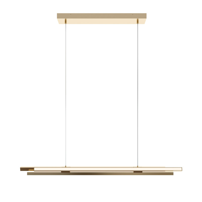 Luminaire suspendu linéaire à 1 lumière pour îlot de cuisine Janilee, Noir