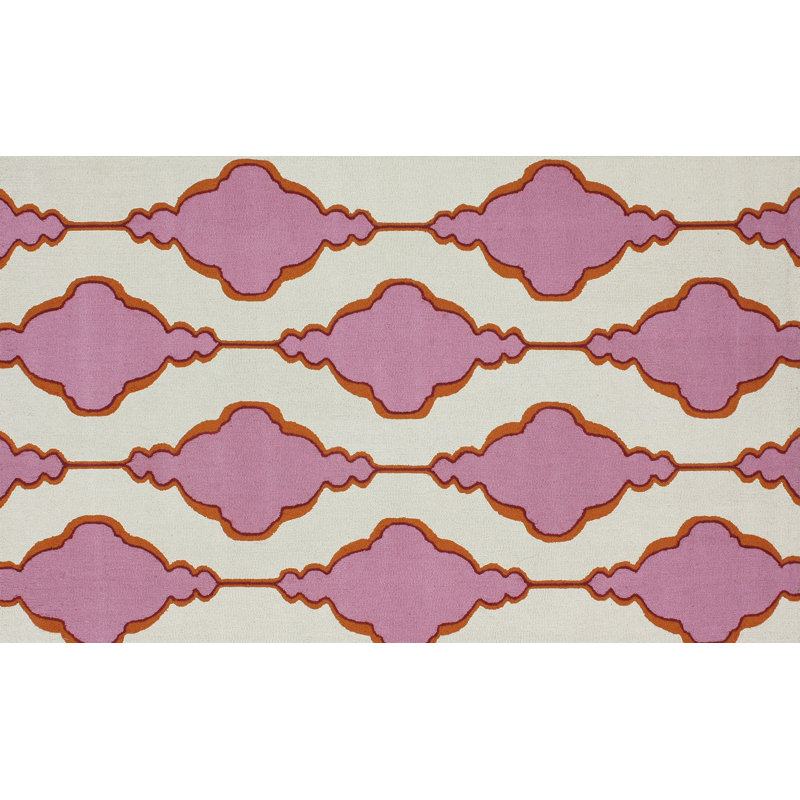 Tapis rose Reva, 8 pi 6 po x 11 pi 6 po