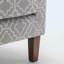 Fauteuil rembourré à motifs, mélange de polyester, structure en bois de bouleau massif, pieds fuselés, coussin en mousse, bureau de salon