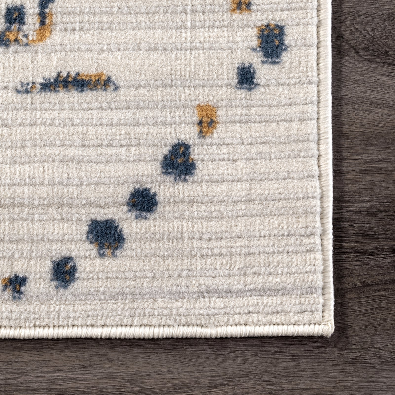 Edmiston Southwestern Beige/Orange Area Rug, Rectangle 8'10" x 12'