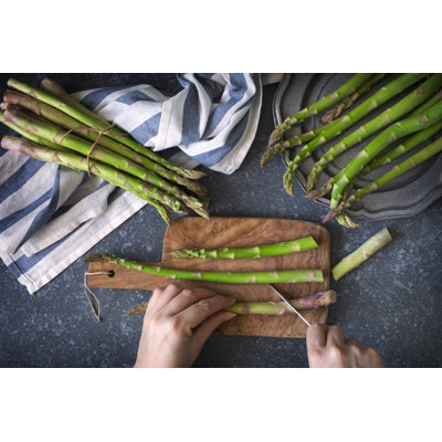 Fresh Raw Asparagus - Wrapped Canvas Print