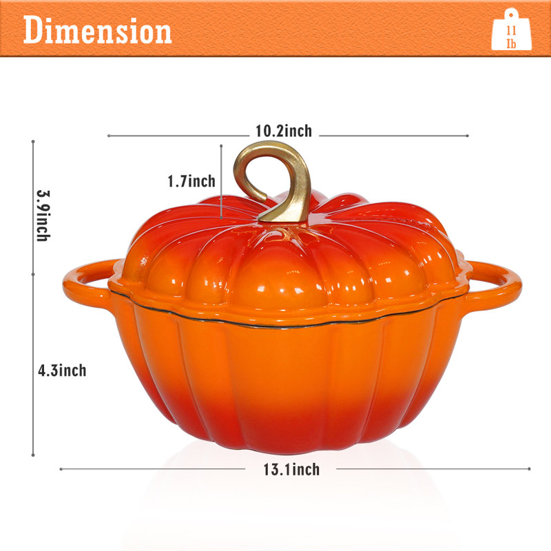 Pumpkin Enameled Cast Iron