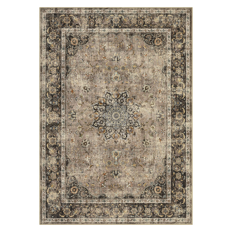 Area Rug for Living Room  Machine Washable Area Rugs- Soft Low-Pile, Machine Washable, Vintage Non-Slip & Mark Resistant Carpet - Non-Shedding - Bedroom & Dining Decor