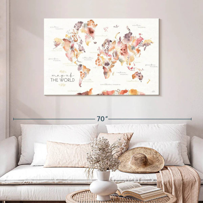 Aliaz Desert Blooms Map, 30" H x 45" W