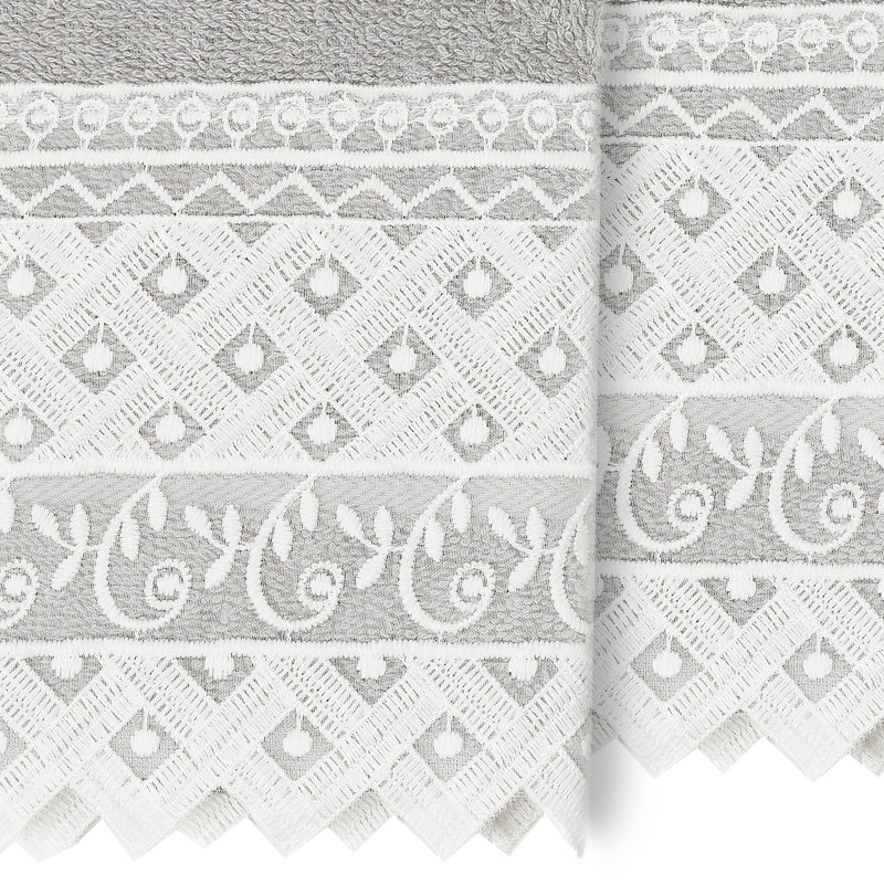 Aiden Turkish Cotton Washcloth, Light Gray