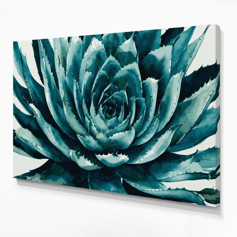 Art mural sur toile Botanical Agave Green, H 11 po x l 14 po