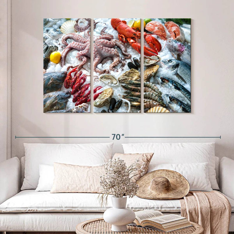 Plateau de fruits de mer frais, H 32 po x l 50 po