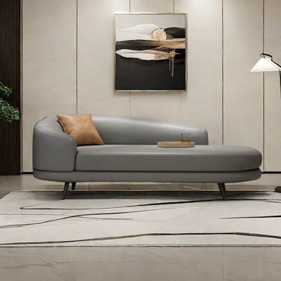 Metal Leg Indoor Chaise Lounge - Spacious Comfort by ComfySofa.s