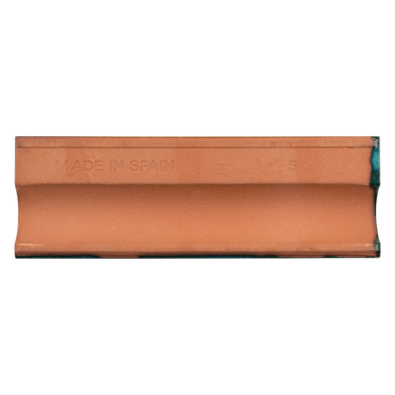 Antic Special 6" x 2" Glossy Ceramic Mudcap Tile Trim in Lava Verde