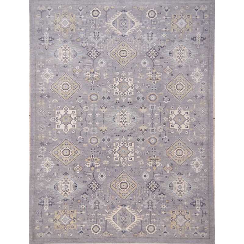 Hand-Knotted High-Quality Gray Area Rug