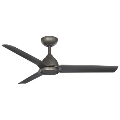 Ventilateur de plafond 54 po à 3 pales pour l'extérieur et l'intérieur Mocha avec télécommande incluse