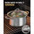 Cook N Home Basics 8 Quart Stainless Steel Stock Pot with Lid, Cooking Pot for Pasta, Soup, Sturdy Handle, Stockpot with Even Heating, Oven & Dishwasher Safe, Cookware for Canning, Boiling-92635941-92635942