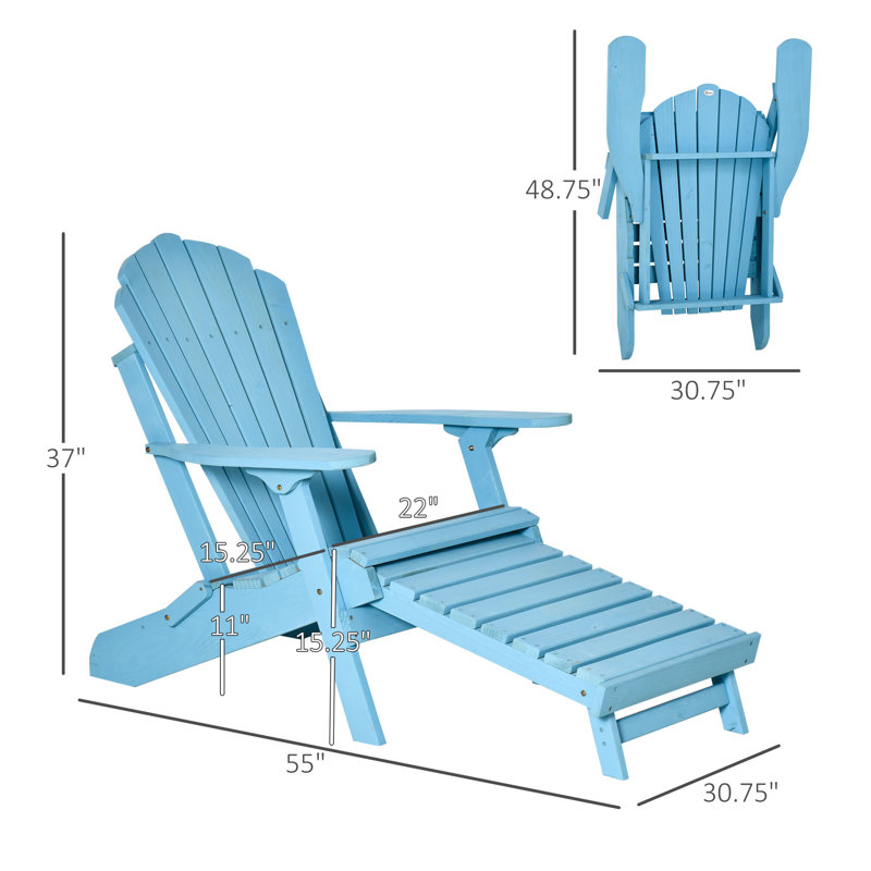Chaise Adirondack pliante Rumill