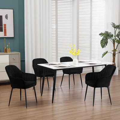 Valter 46cm H Velvet Upholstered Armchair
