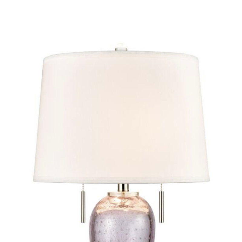 Lampes de table en verre Kimlee avec abat-jour en lin