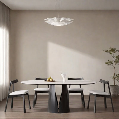 Ensemble de table rectangulaire en pierre de style français
